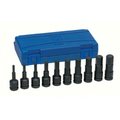 Grey Pneumatic Grey Pneumatic 1498MH 0.5 in. Drive 10 Piece Metric Hex Driver Set GRY-1498MH